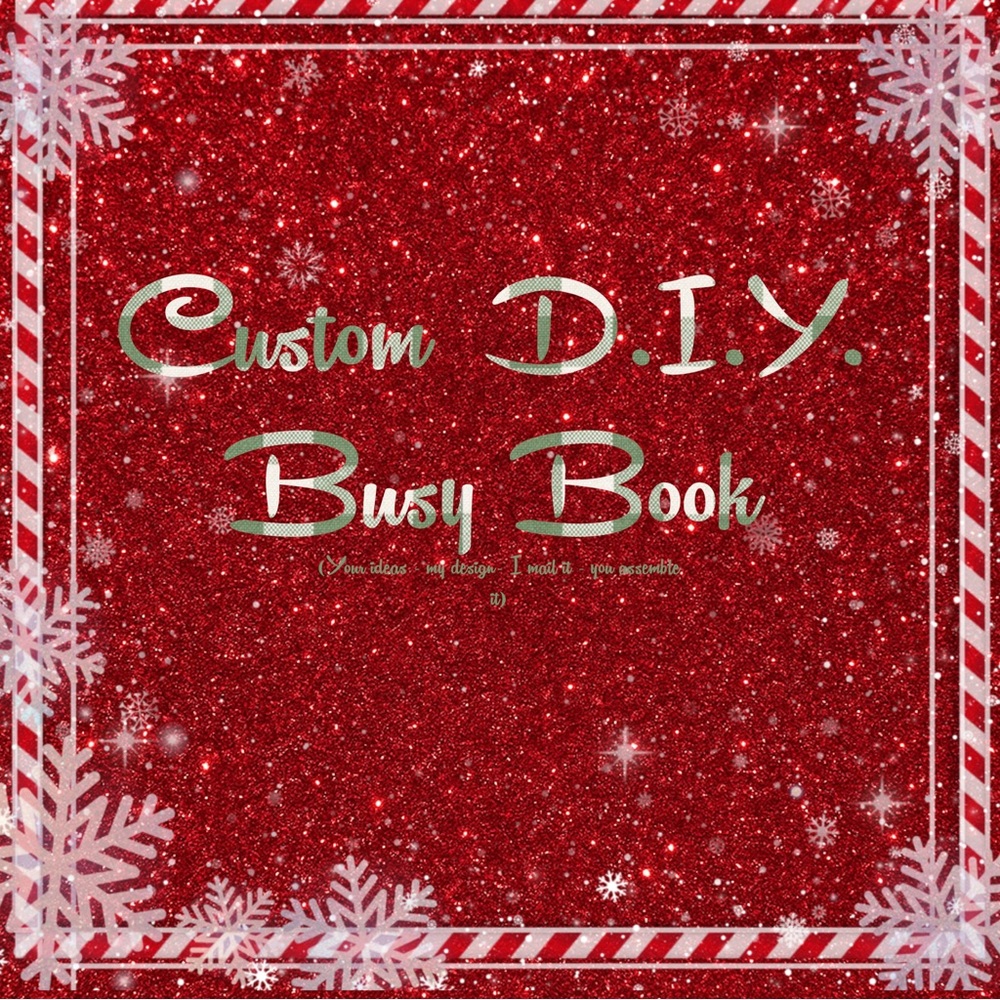 Custom DIY Busy Book - Red Glitter